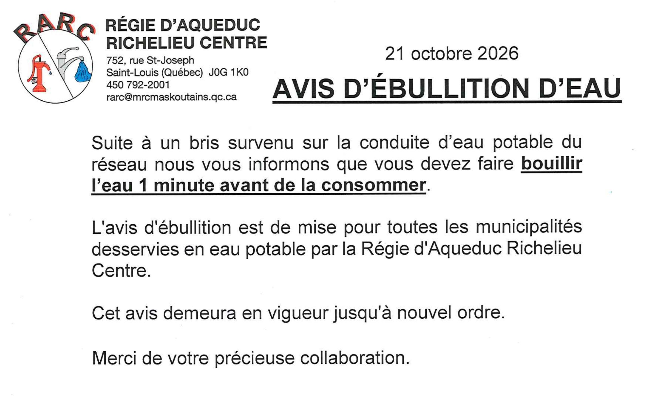 Avis d'ébullition